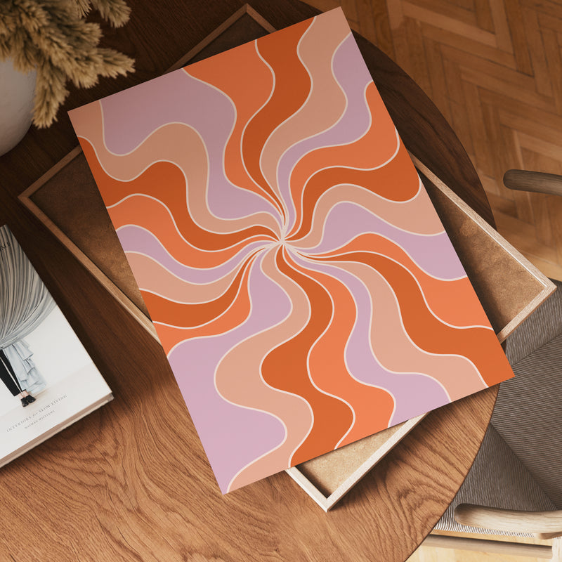 Sunset Waves Poster