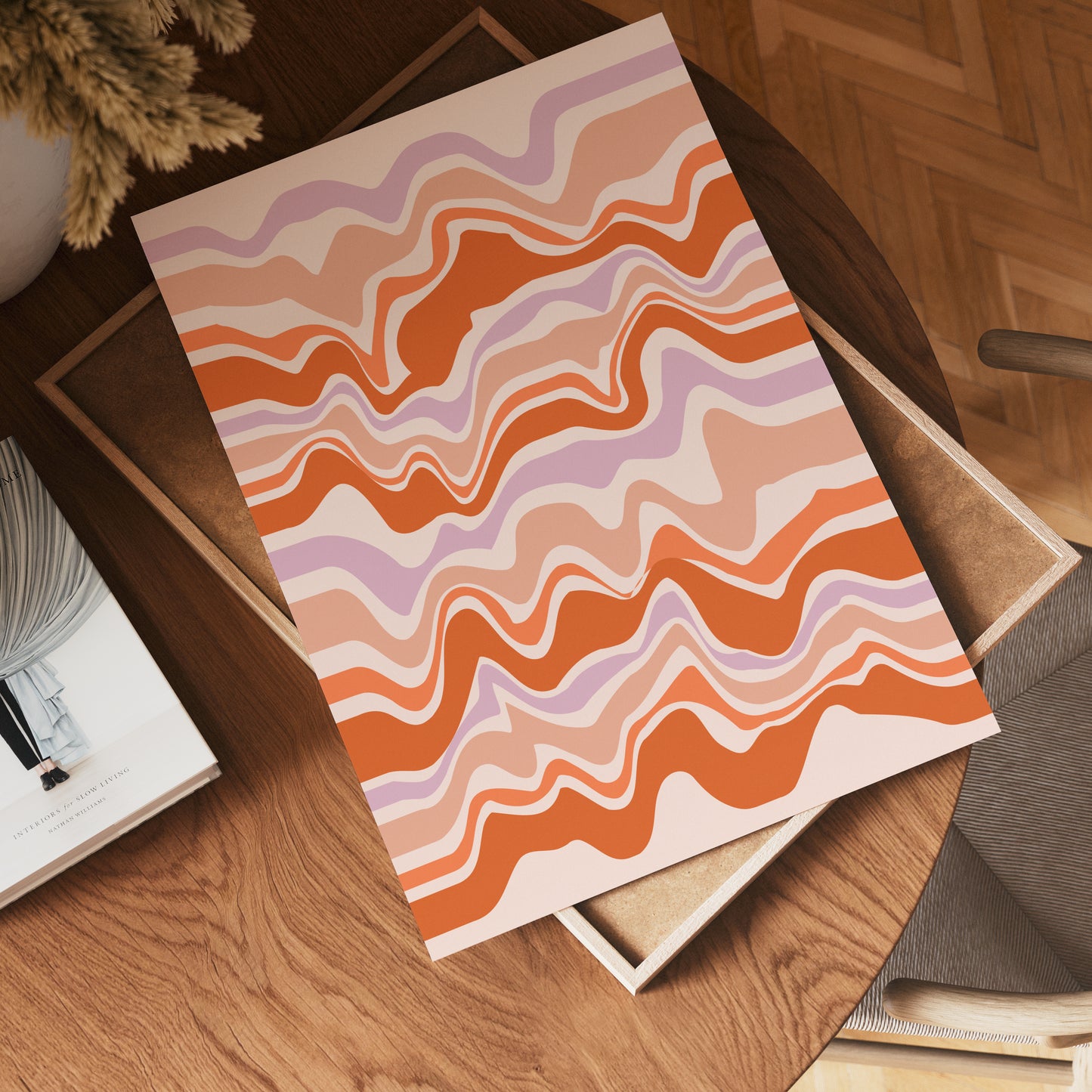 Peachy Waves Poster