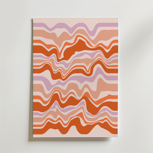 Peachy Waves Poster