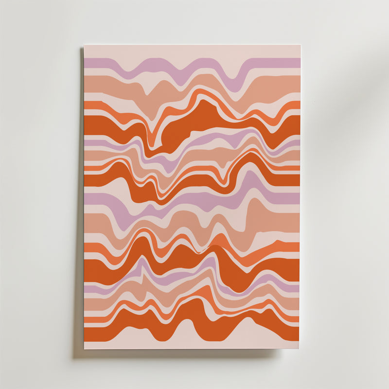 Peachy Waves Poster