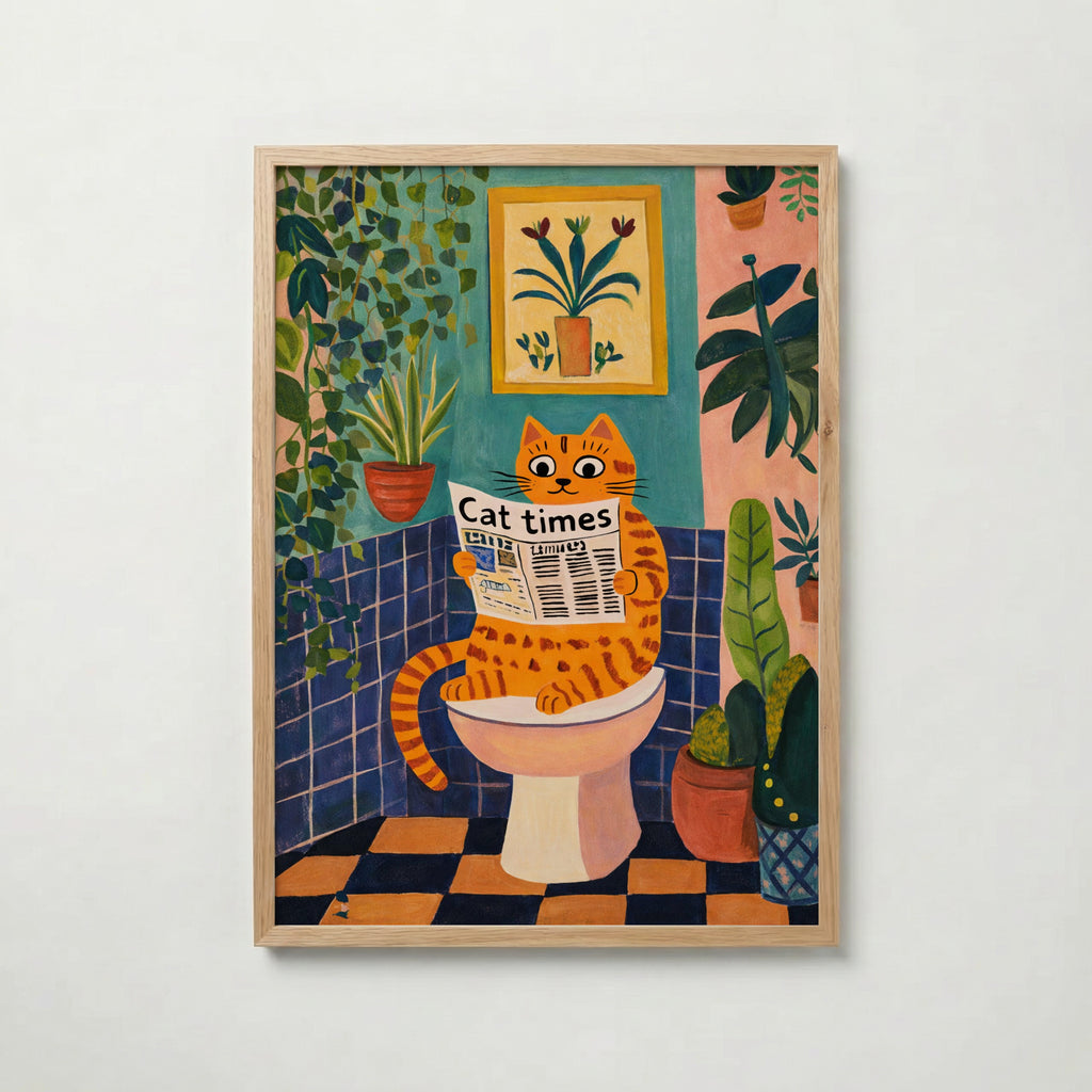Cat Times Badeværelsesritual Plakat