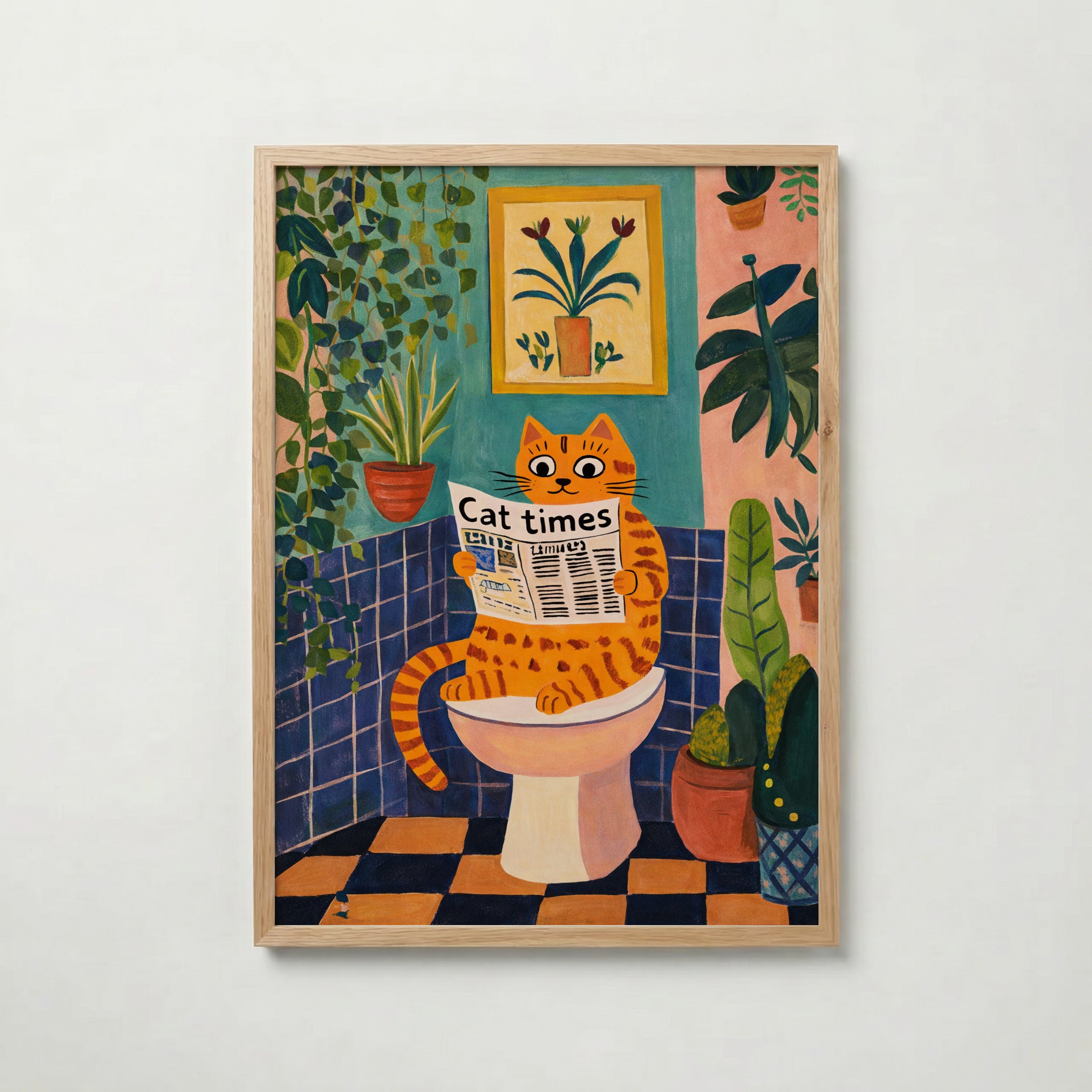 Cat Times Badeværelsesritual Plakat