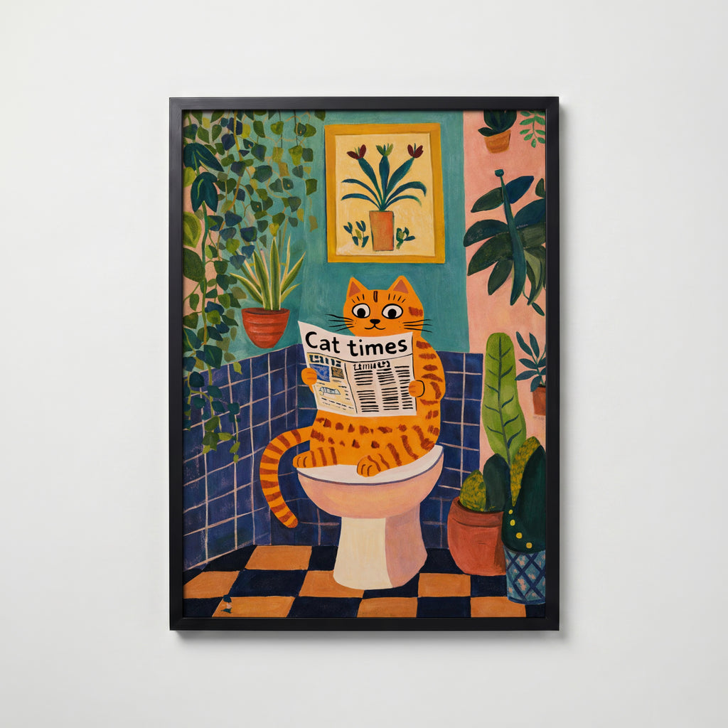 Cat Times Badeværelsesritual Plakat