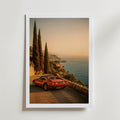 Coastal Ferrari at Sunset Poster