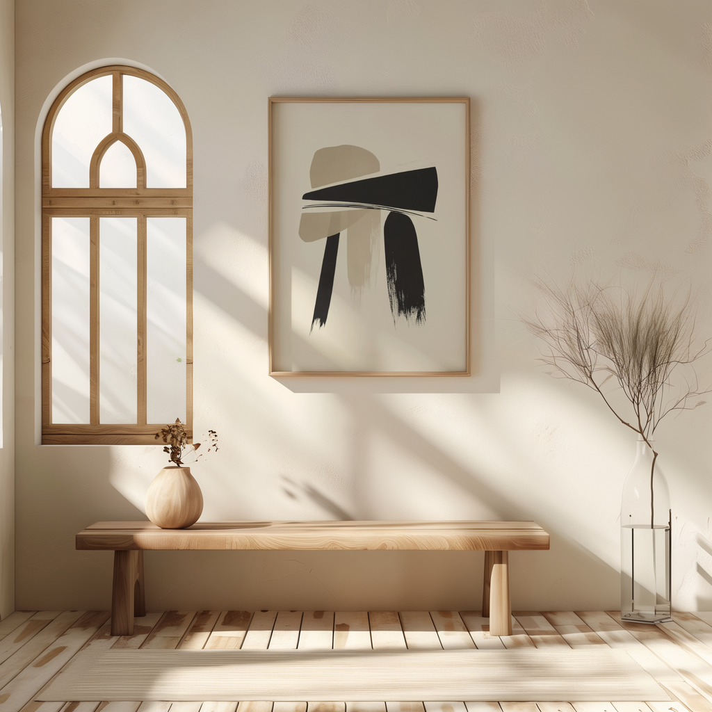 Abstract Brushstroke Art Poster