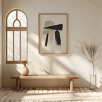 Abstract Brushstroke Art Poster