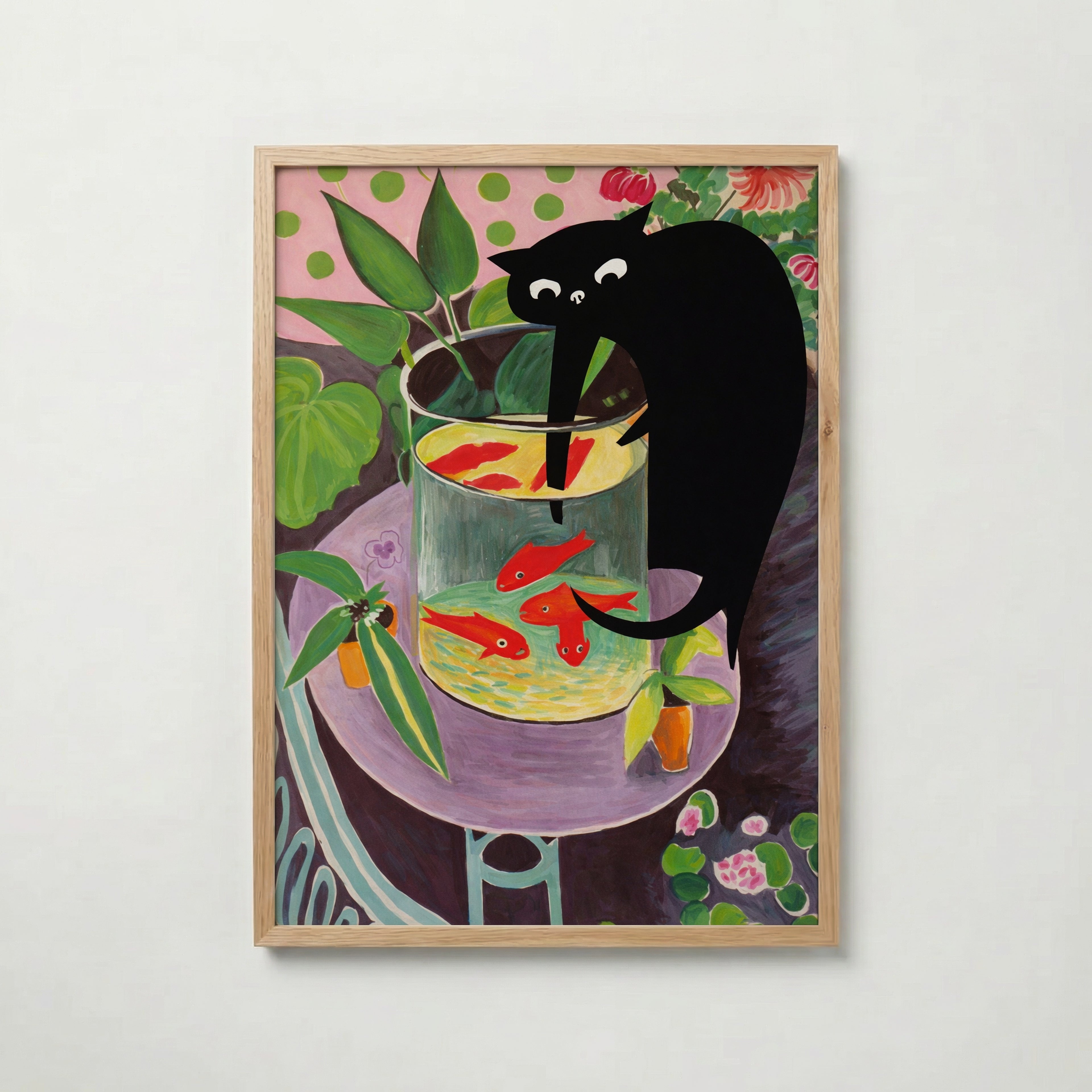 Curious Paws Aquarium Poster