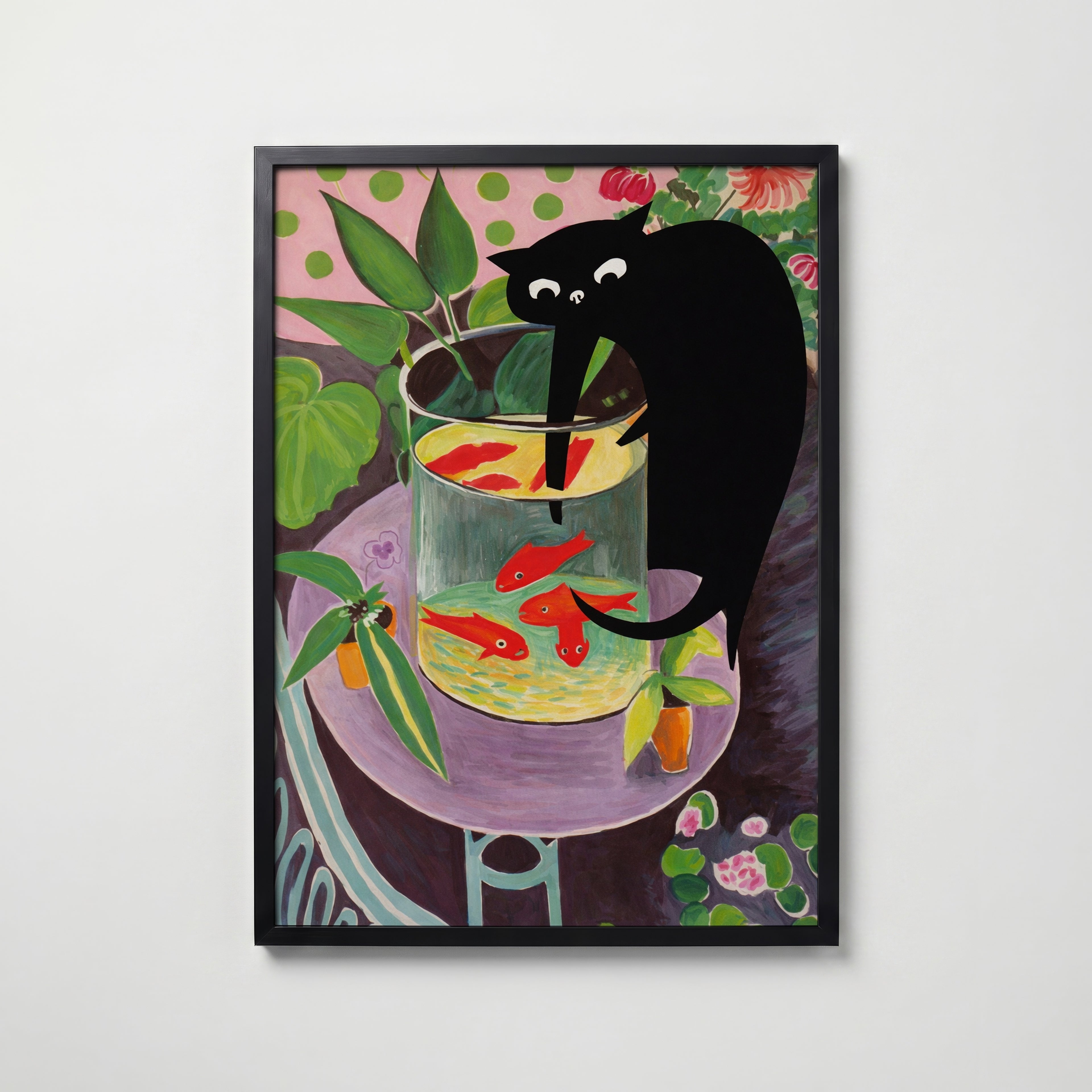 Curious Paws Aquarium Poster