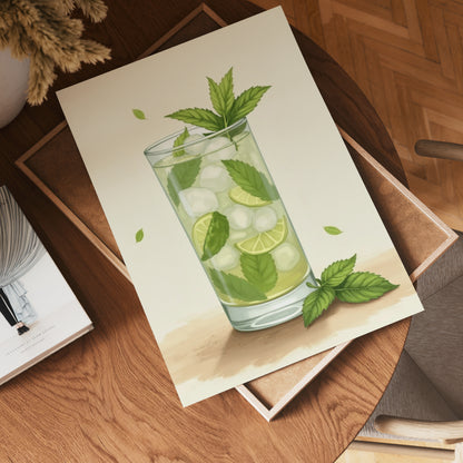 Iced Mojito Drink Poster
