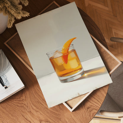 Whiskey Orange Garnish Poster
