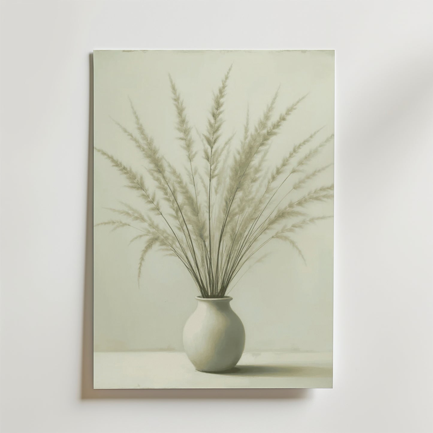 Neutral Pampas Grass In Ceramic Vase Poster