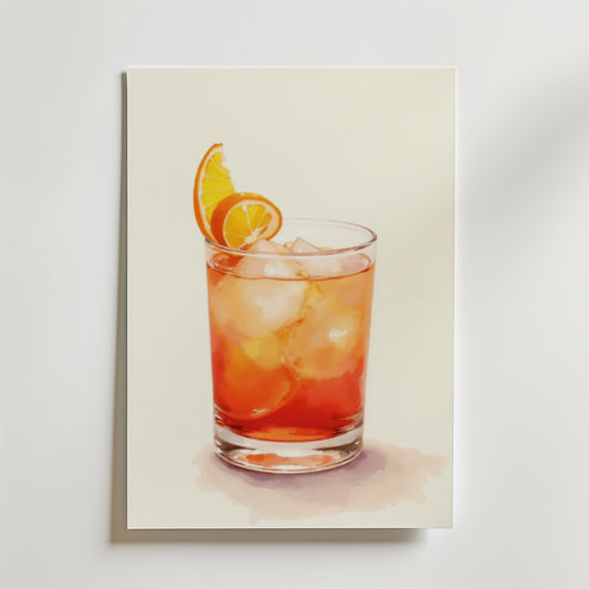 Orange cocktail Drink Poster