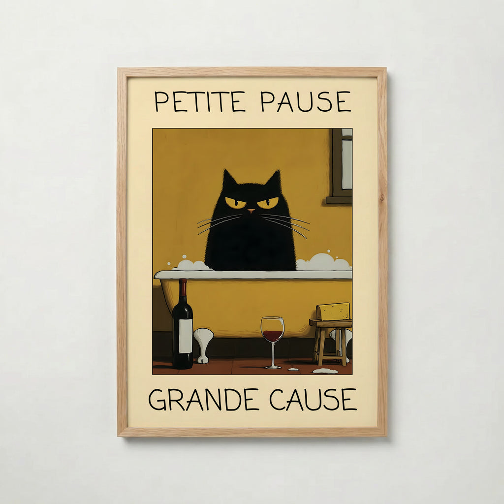 Plakat: Kat i Aftensbad