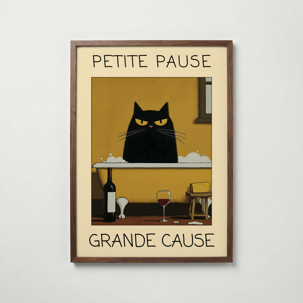 Plakat: Kat i Aftensbad