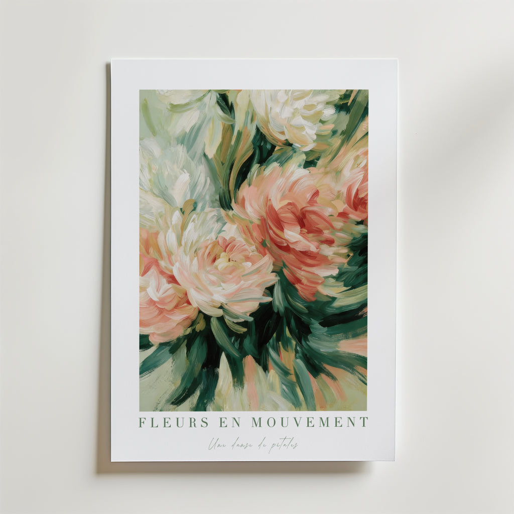 Fleurs En Mouvement Luxe Poster affisch – poster till väggdekoration – köp online hos Bozetto