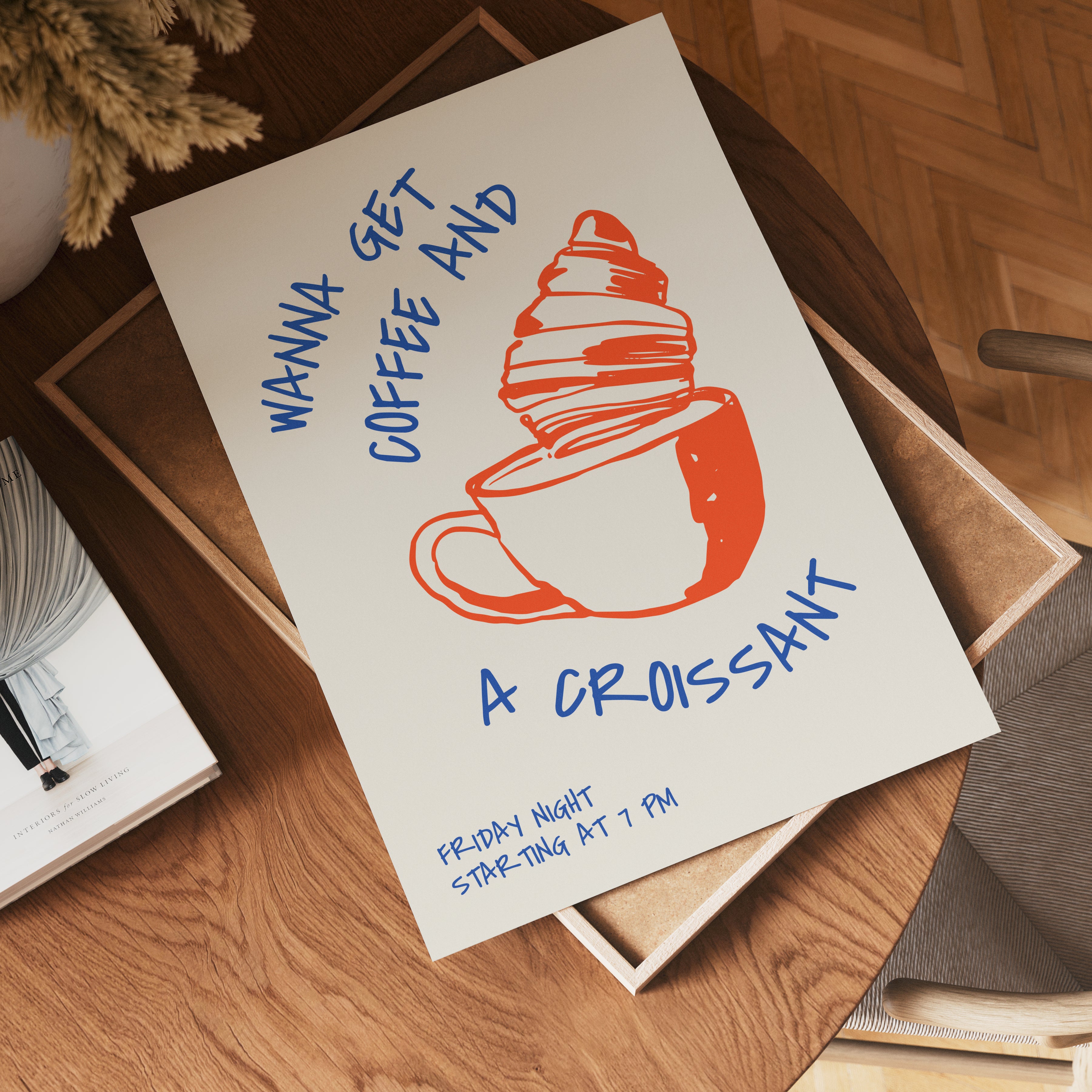Get Coffee And Croissant Poster