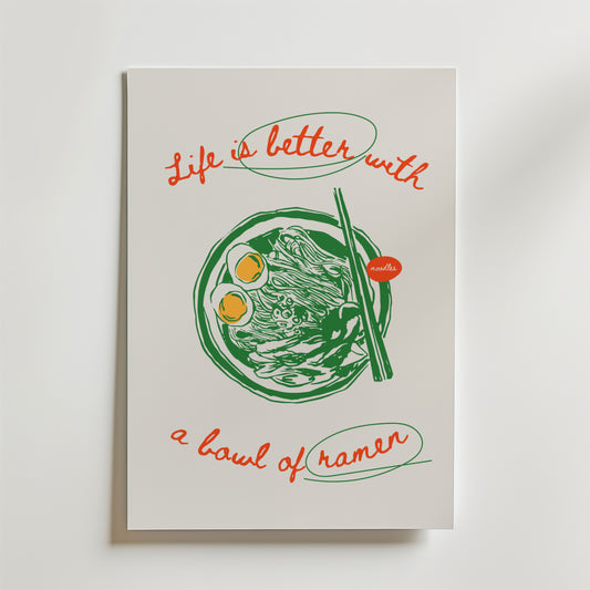 Slurp Ramen And Smile Poster