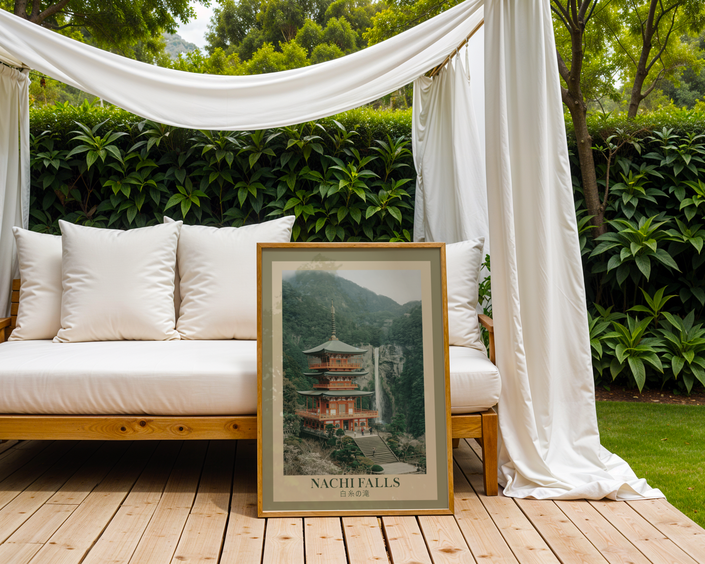 Nachi Falls Japanese Waterfall Poster