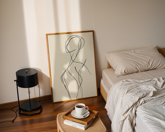 Abstract Curvy Female Poster
