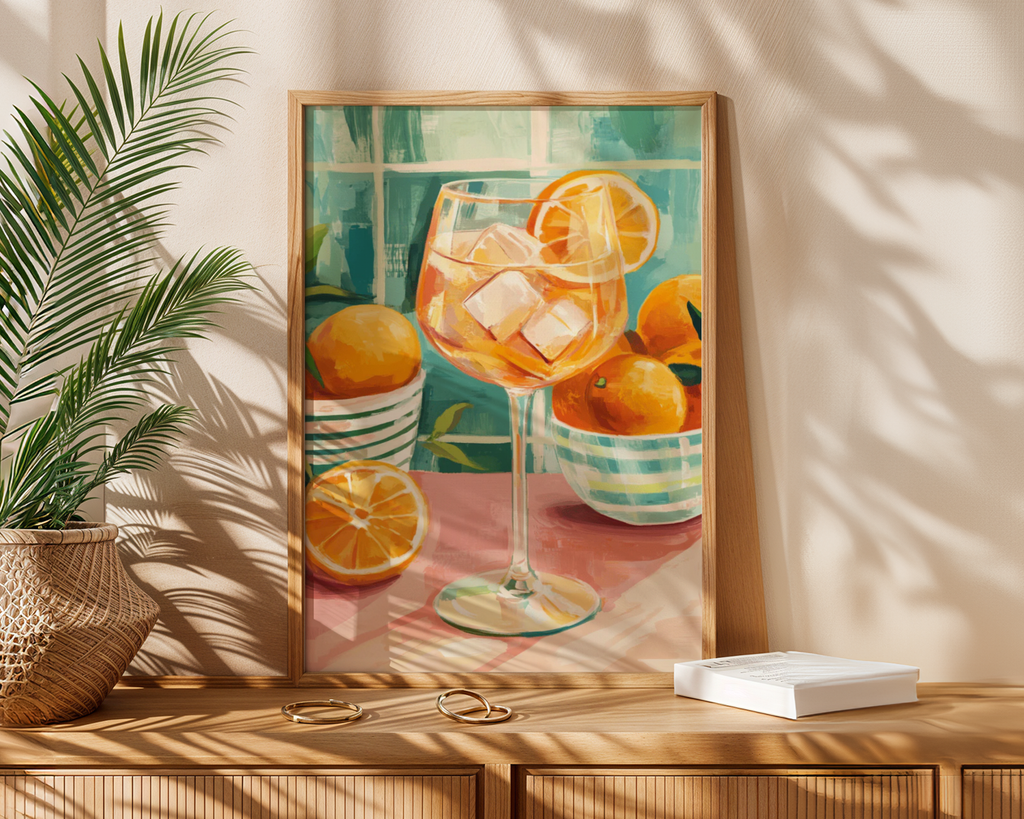 Orange spritz cocktail Drink Poster