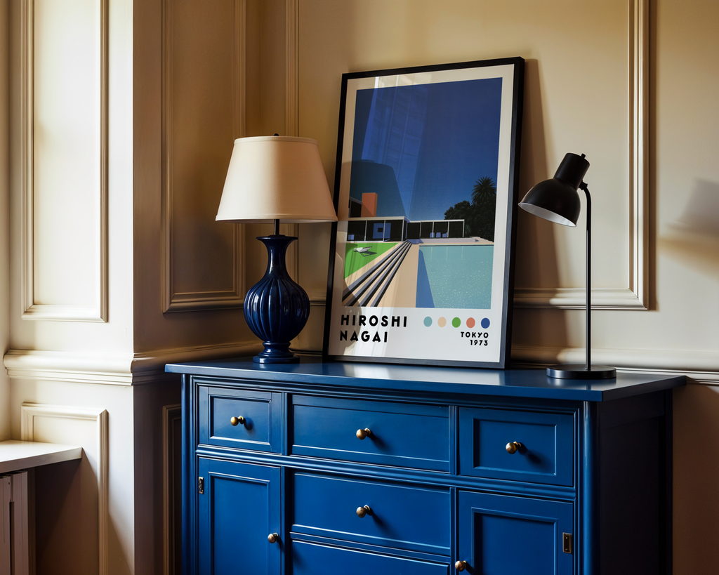 Hiroshi Nagai Modern Villa Pool Poster