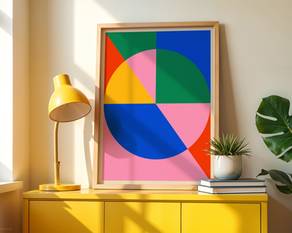 Bauhaus Geometric Balance Poster
