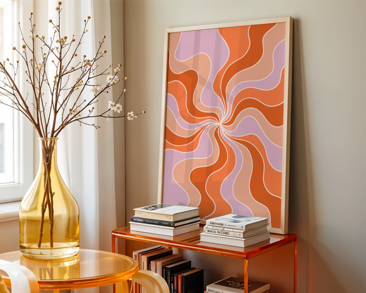 Sunset Waves Poster