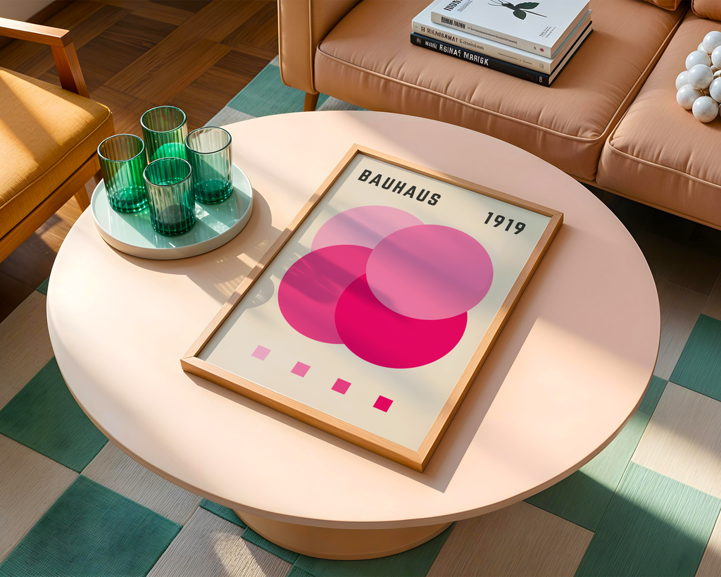 Bauhaus Rosa Komposition Poster