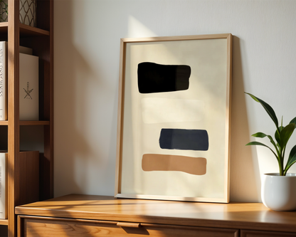 Earth Tone Blocks Poster