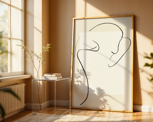 Minimal Nude Line Art Poster