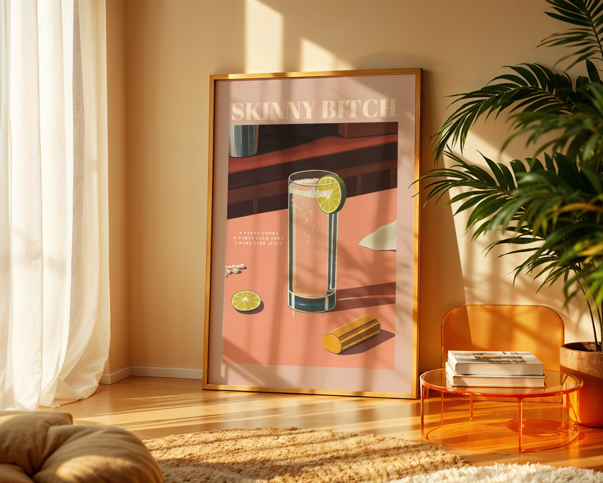 Skinny Bitch Cocktail Poster