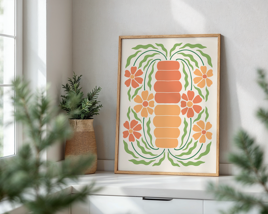 Retro Botanical Balance Poster