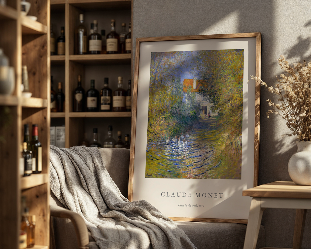 Claude Monet Geese In The Creek Poster