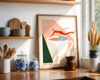 Coffe Diving Drink Poster