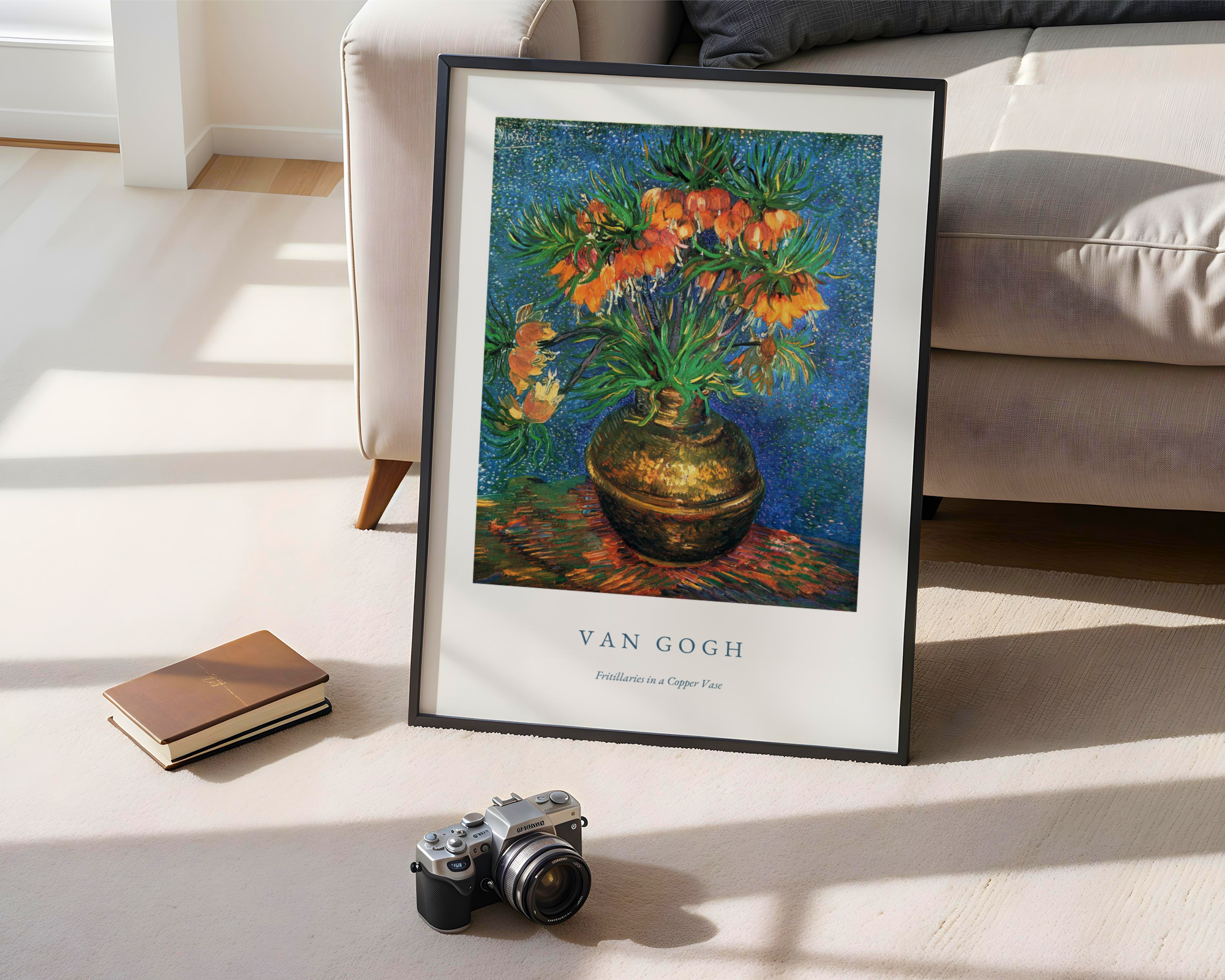 Van Gogh Fritillaries In A Copper Vase Poster