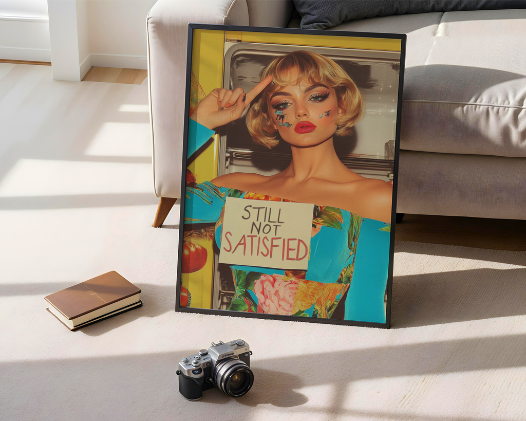 Still Not Satisfied Retro Poster
