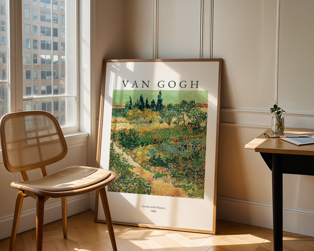Van Gogh Garden With Flowers Poster
