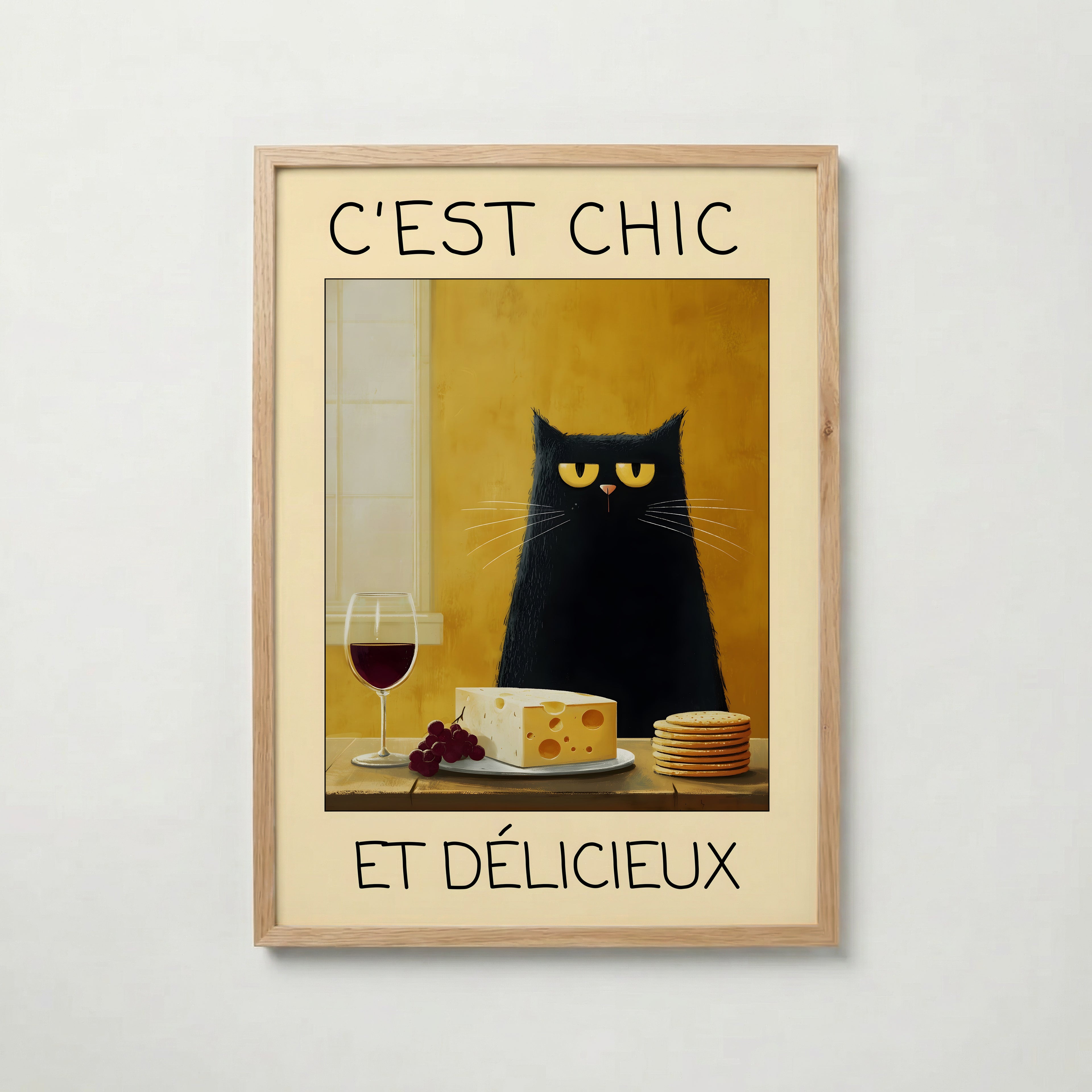 French Gourmet Cat Poster