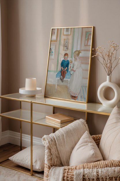 Carl Larsson Gunlög Säj, ä du rädd för mej 1918 Poster