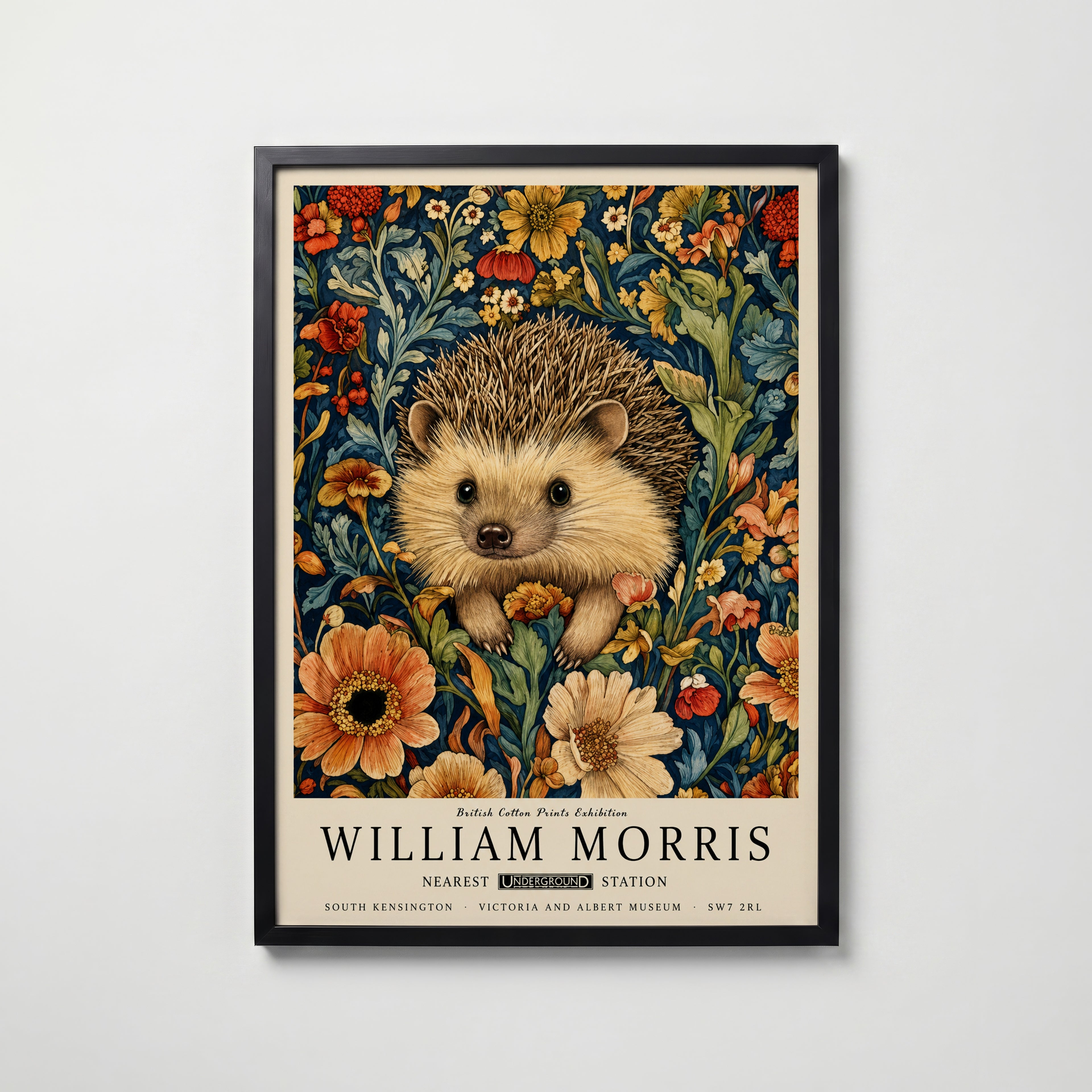 Hedgehog in Bloom Poster i hemmiljö