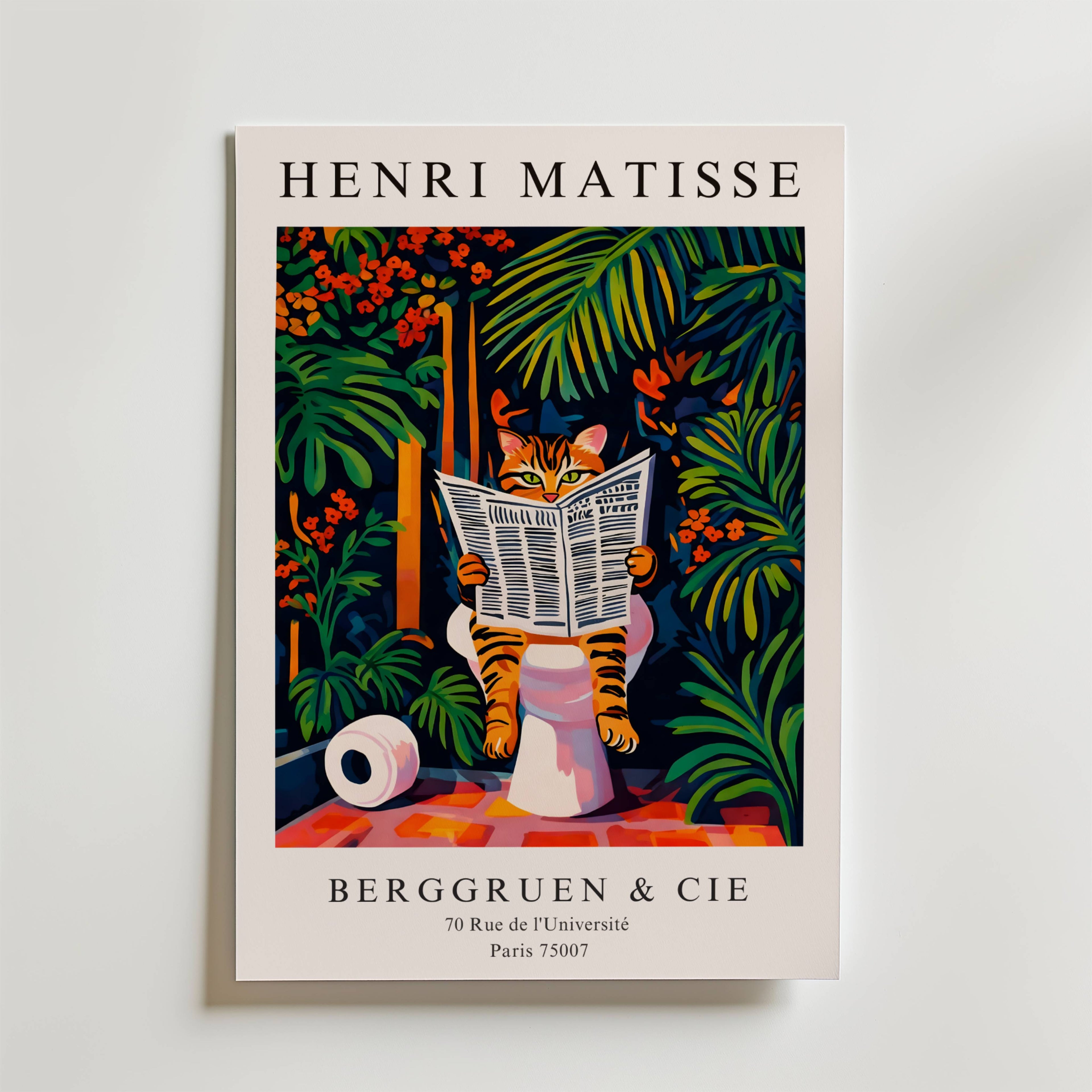 Henri Matisse Jungle Reader Cat Poster