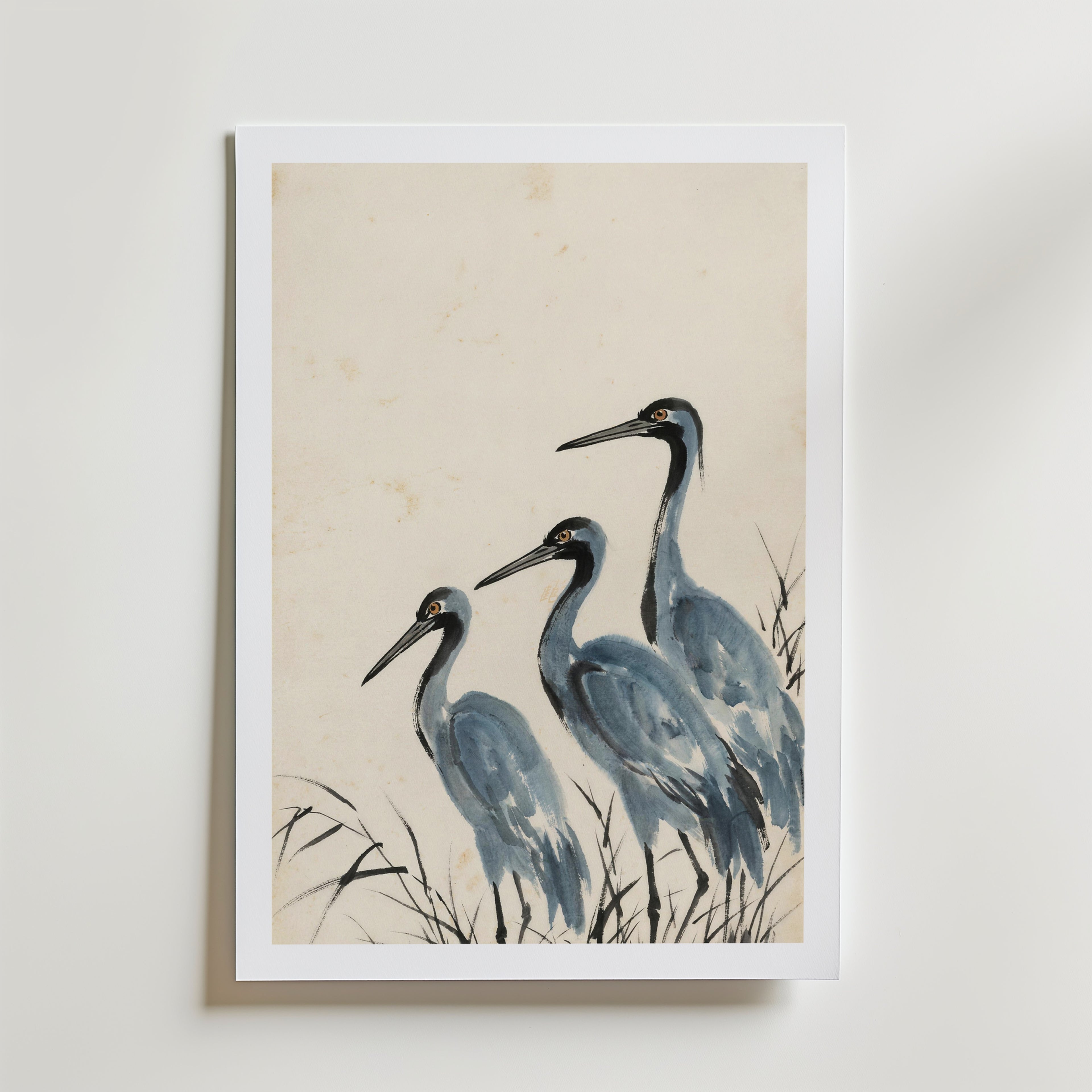 Ink Storks Poster med passepartout