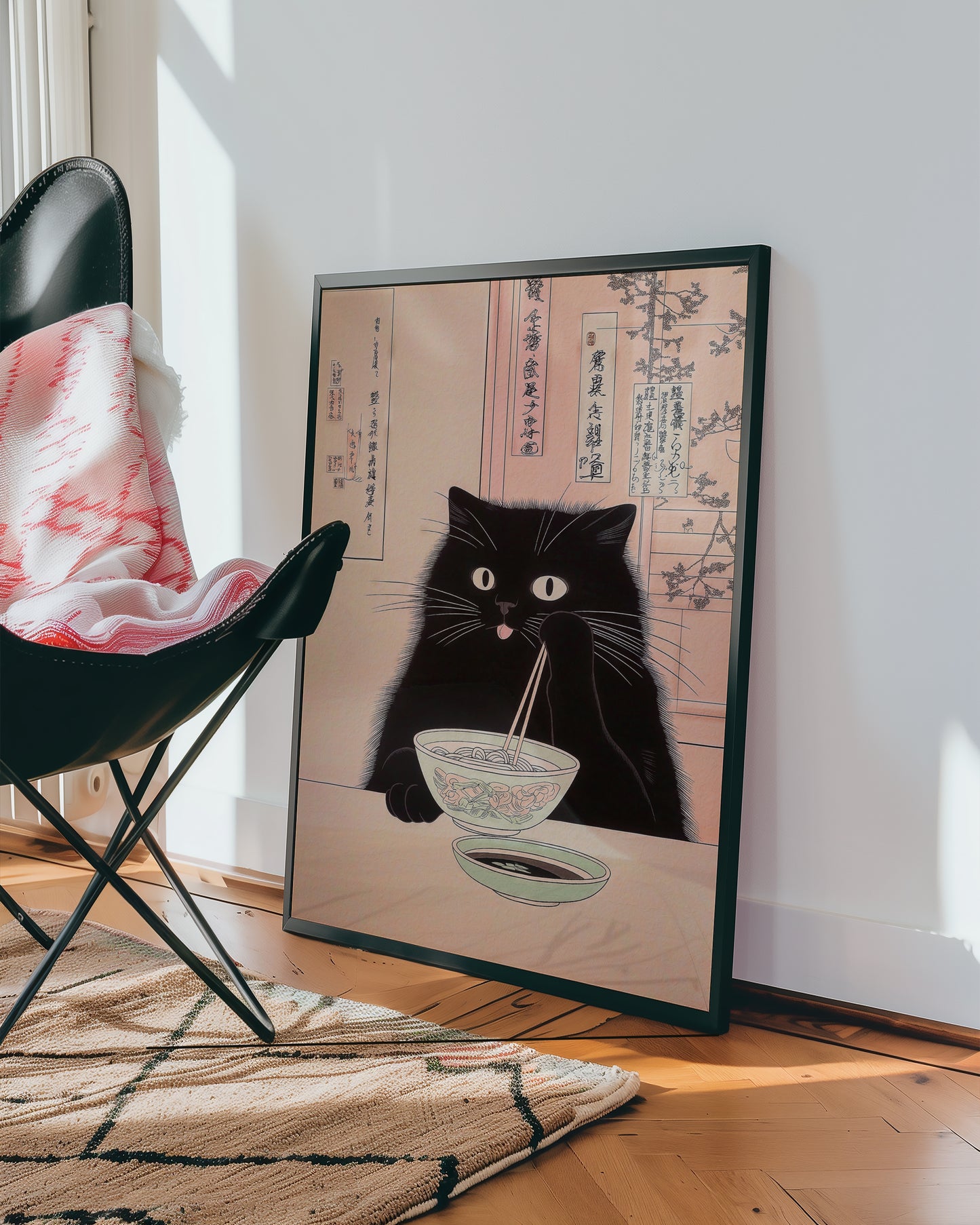 Midnight Cat Ramen Poster