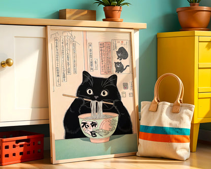 Midnight Cat Ramen No.2 Poster