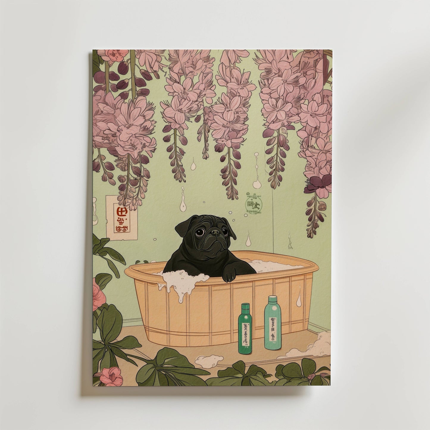 Wisteria Spa Dog Poster