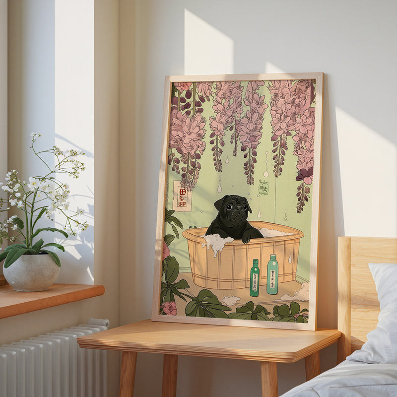 Wisteria Spa Dog Poster