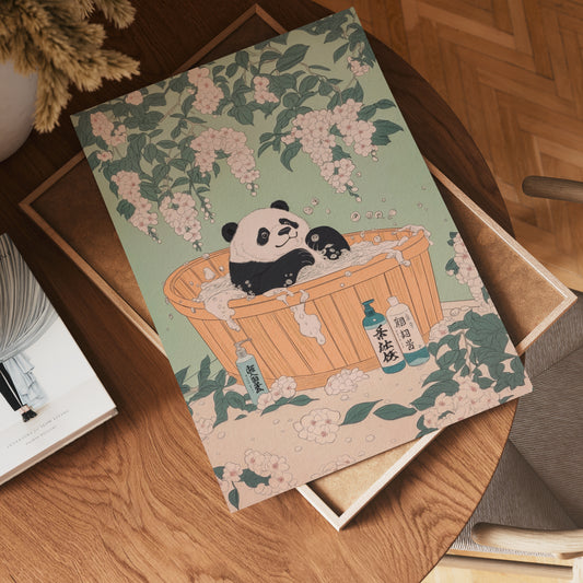 Zen Bath Panda Poster