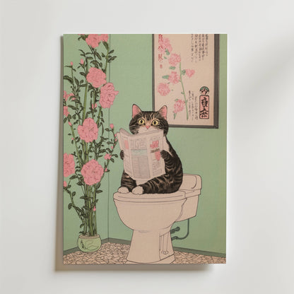 Toilet Cat Poster