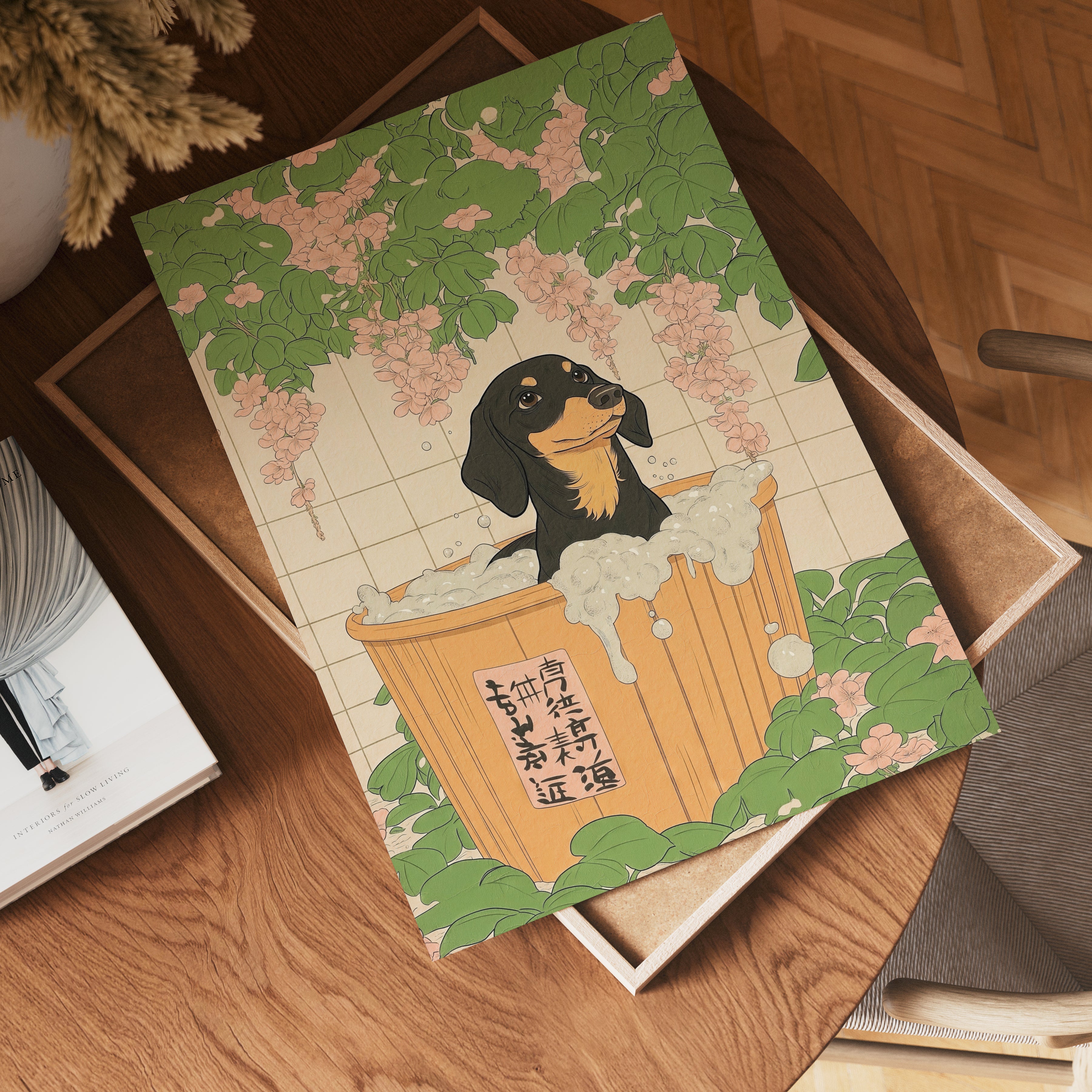 Bath Time Dachshund Poster