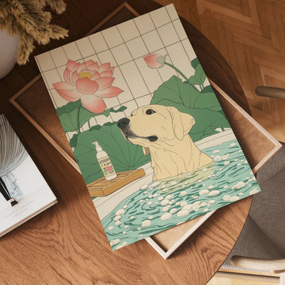 Lotus Bath Dog Poster